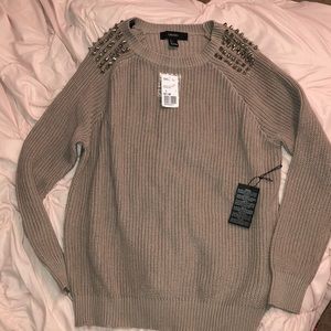 Taupe Studded Sweater